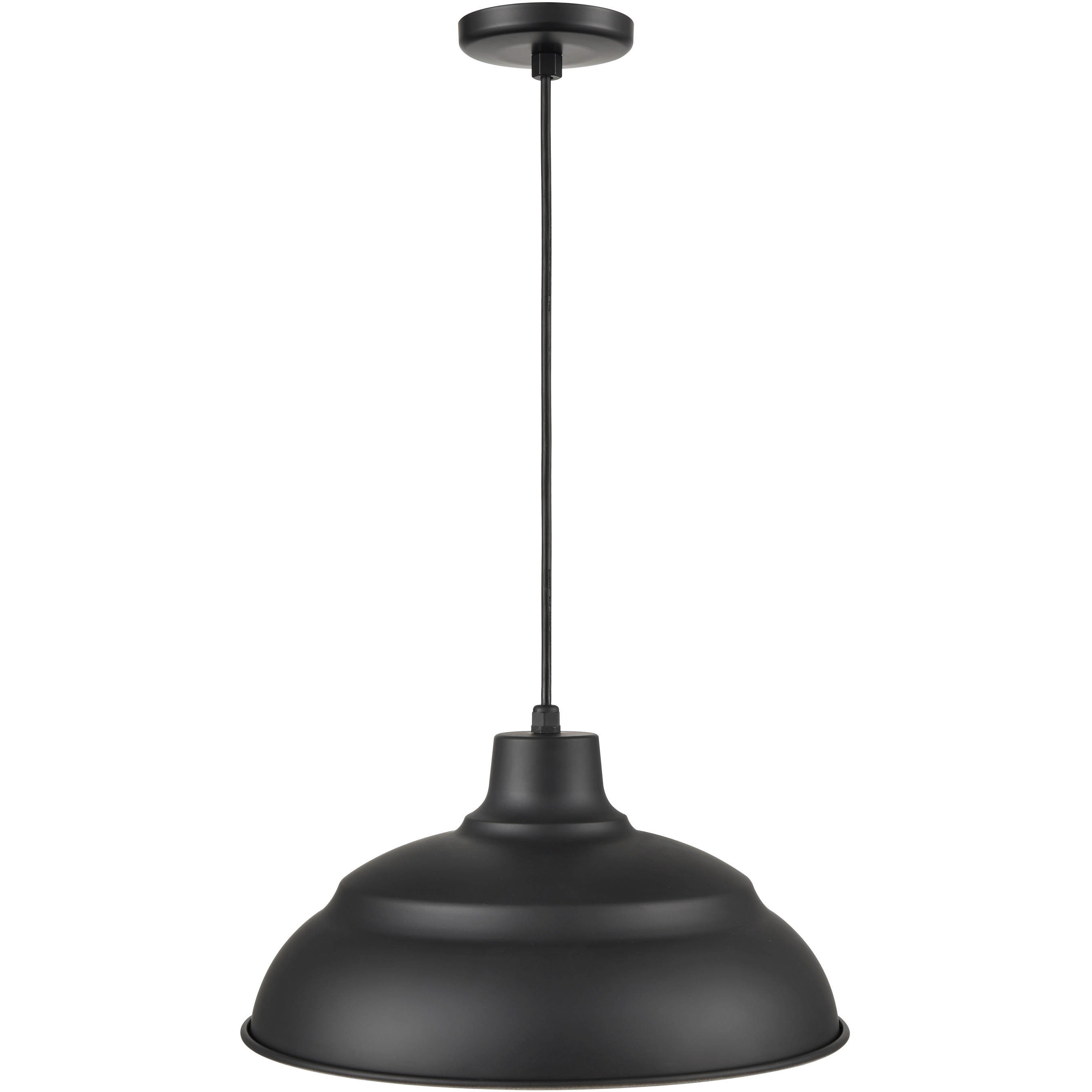 R Series 1 Light 17 inch Satin Black Pendant Ceiling Light
